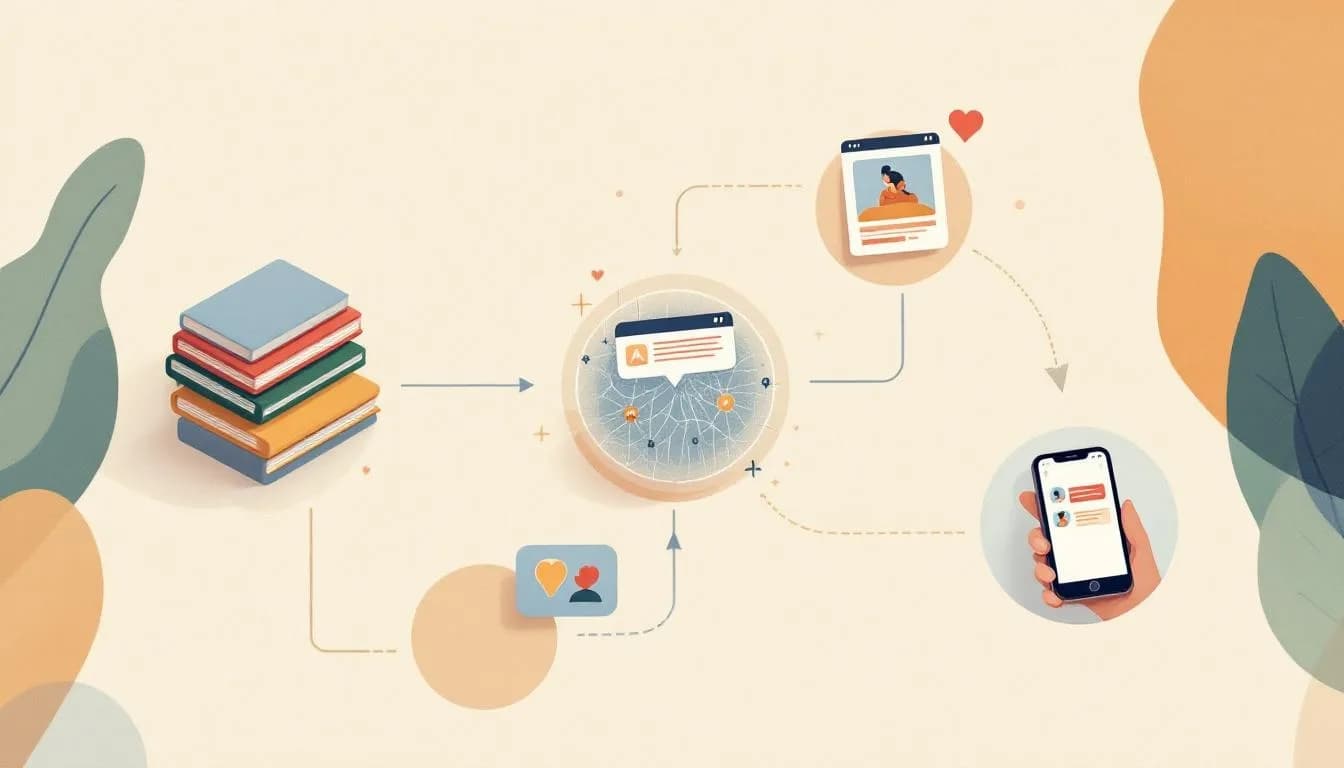 Werkstroom van idee naar gepubliceerde post, met AI als versneller en mens als eindregisseur