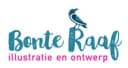 Bonte Raaf illustratie en ontwerp logo