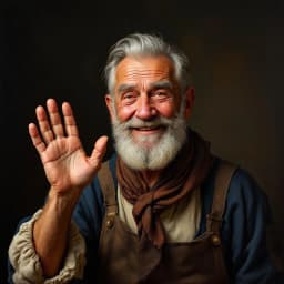 Vriendelijke Kempische gids in schilderstijl