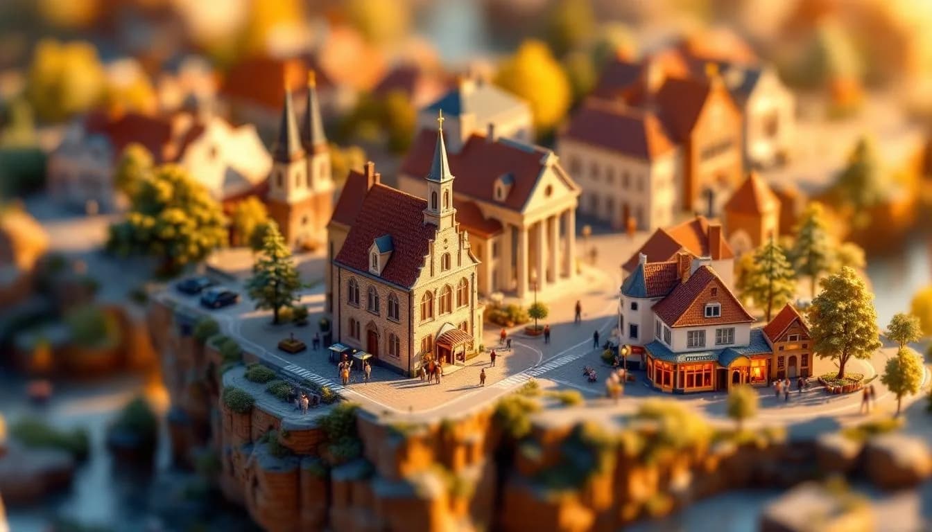 Illustratie van Baarle-Nassau in de Kempen