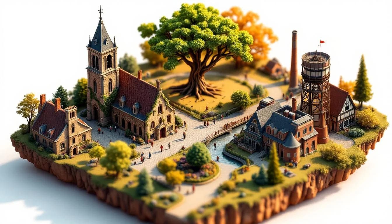 Illustratie van Bladel in de Kempen