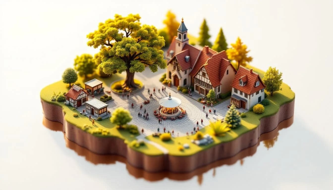 Illustratie van Eersel in de Kempen