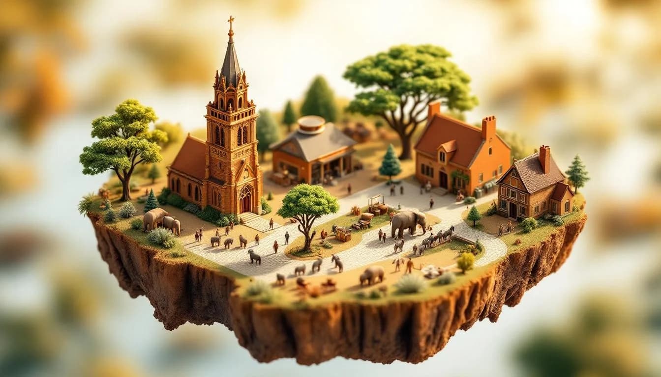 Illustratie van Hilvarenbeek in de Kempen