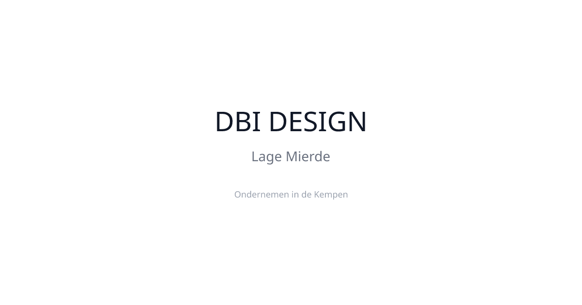 DBI DESIGN — Inrichting in Lage Mierde